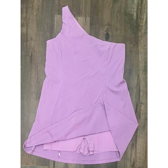 Outdoor Voices One Shoulder Dress - Lavender Women's sz. XL w/Built-in Shorts - Picture 6 of 8